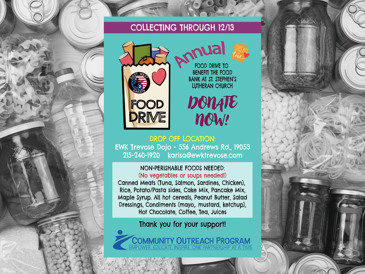 EWK Is Giving Back This Season: Join Our 2025 Food Drive